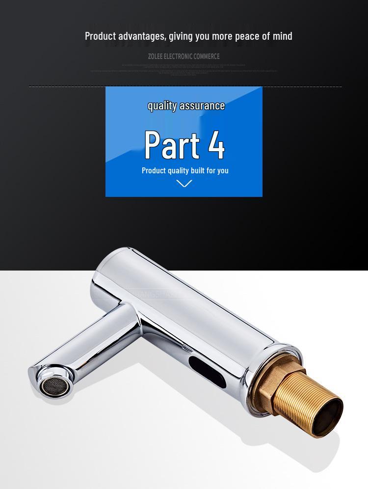 Smart Copper Infrared Sensor Faucet for Hot/Cold Water
