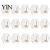 Sleek Design Wall Hooks Acrylic Adhesive Hooks, Hexagonal Wave Shape, No Drilling Easy Installation Hook, Modern Style Clear for Bathroom Kitchen