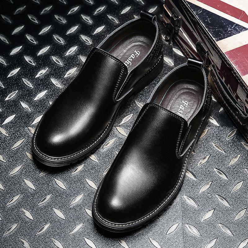 Handmade Leather Mens Oxford Shoes Casual Comfortable Male Loafers Slip On Business Shoes Hot Sale Genuine Leather Walking Flats