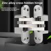 1PC Stainless Steel Hidden Hinges 180° Invisible Folding Window Door Hinge With Screws Furniture Hardware Accessories