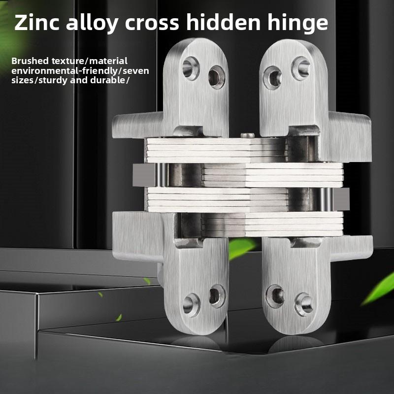 1PC Stainless Steel Hidden Hinges 180° Invisible Folding Window Door Hinge With Screws Furniture Hardware Accessories