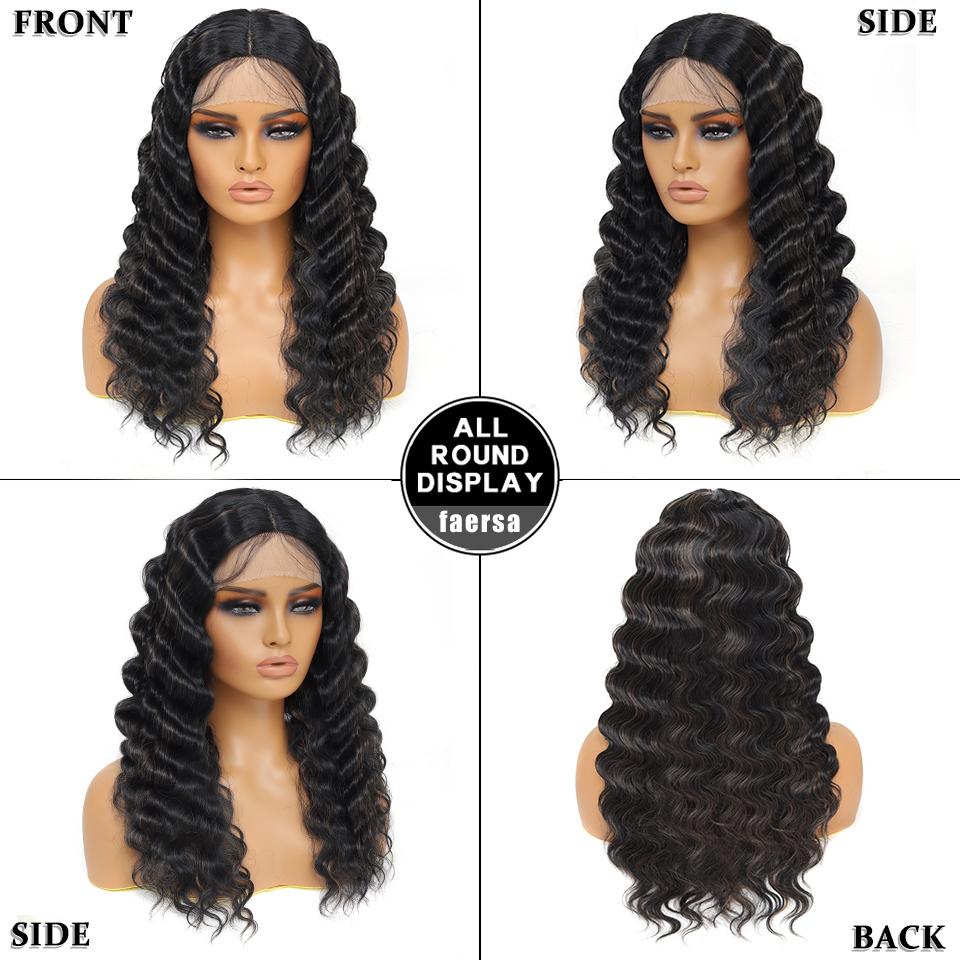 Siyah Kadınlar Için sentetik Dantel Peruk Uzun Vücut Dalga Dantel Ön Peruk Kahverengi Ombre Sarışın Peruk Isıya Dayanıklı Kıvırcık Peruk