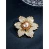 1 Elegant Look And Personalized Full Diamond Bauhinia Pearl Women'S Pin Brooch Cardigan Suit Accessory ClipElegant Jewelry