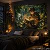 Galaxy Star Anime Couple Aesthetic Tapestry Dreamy Cosmic Fantasy Wall Hanging Teen Dorm Bedroom Otaku Home Wall Decor