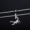 MossanRappr Pendente Scorpione in Moissanite Colorata per Uomo Donna Argento Sterling Iced Out Hip Hop Collana Gioielli Regalo