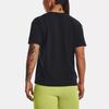 Under Armour UA Text Letter Print Short Sleeve T-Shirt Women T-Shirt Black 1376743-001