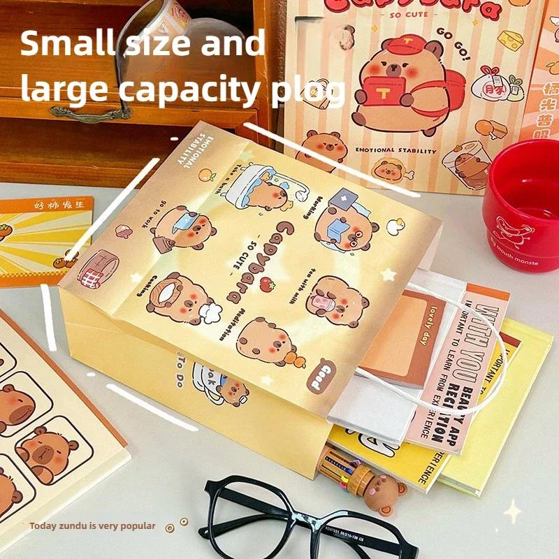 10-60PCS Cartoon Capibala Gift Bag Creative Dolphin Packaging Cute Paper Bags Birthday Shopping Handheld Gift Bag