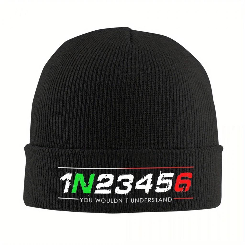 2026 1N23456 Motorcycle Knitted Hat Beanies Autumn Winter Hats Warm New Cap for Men Women