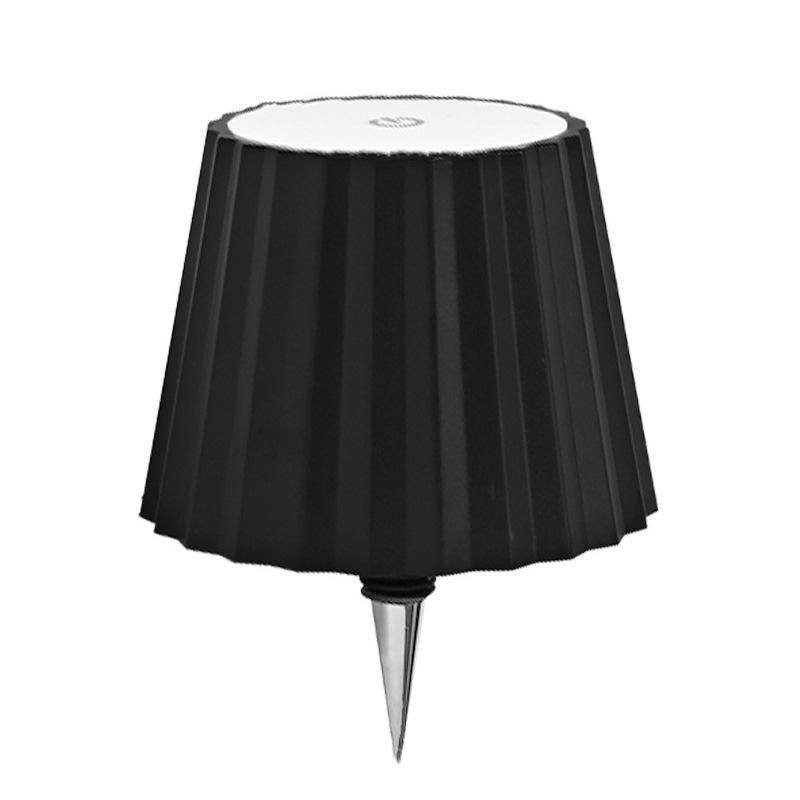 Pleated Lampshade LED Bottle Lamp Mobile Charging Dimmable Bar Restaurant Night Light Bottle Table Lamp Embedded Design