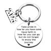 Stainless Steel Keychain for 2025 Graduation - University & High School Senior Gift in European and American Style