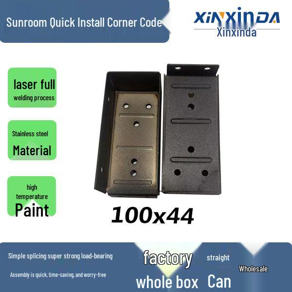 Sunroom Quick-Install Aluminum Alloy Square Tube Connector for Awnings