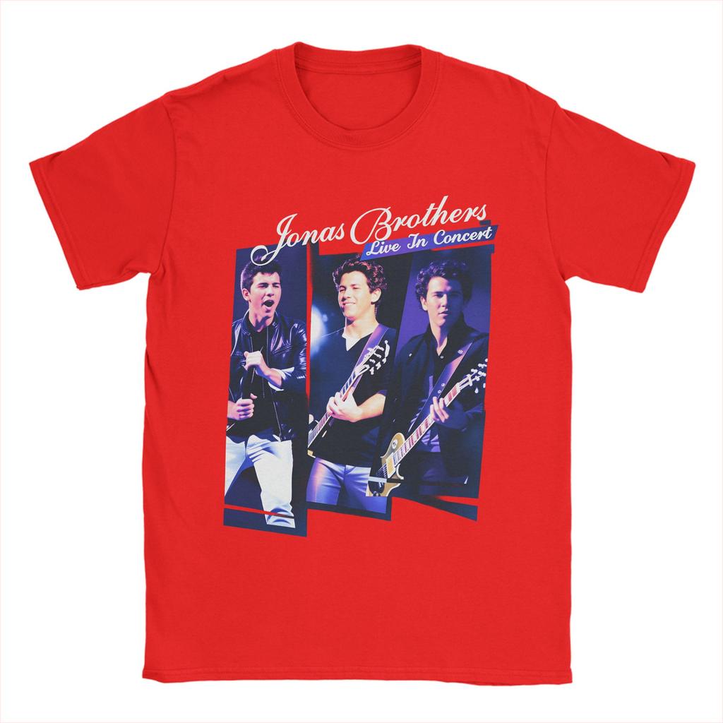 Jonas Brothers Concert Tour TShirt Beach 100 Cotton TShirts For Couple Harajuku Casual Tee Shirt Short Sleeve Awesome Tops