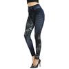 Schlanke Damen-Nahtlose Leggings aus Denim-Jeans mit Katzendruck, lässige knöchellange Bleistifthose