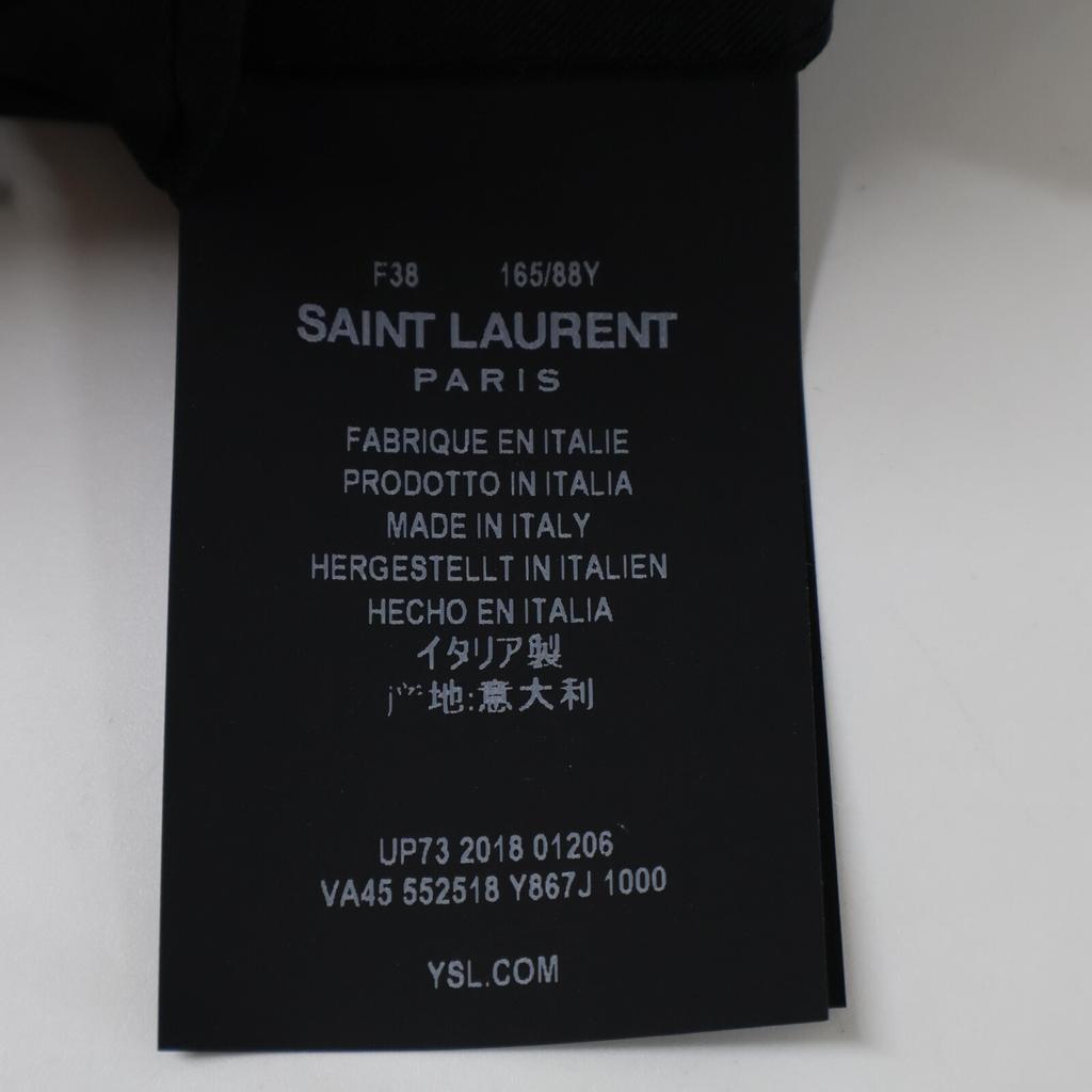 Saint Laurent Paris Black 552518 Glitter Wool Jacket Jacket 38 blackUsed