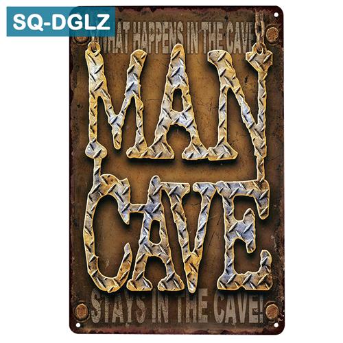 

[SQ-DGLZ] Правила пещеры человека, металлическая вывеска, декор для бара, винтажные поделки из металла, домашний декор, живопись, таблички, художественный постер