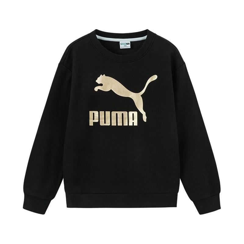 PUMA Sweatshirt SportstyleCLASSICS BIG LOGO CREW FL Black Kids  353924121206-90001 110