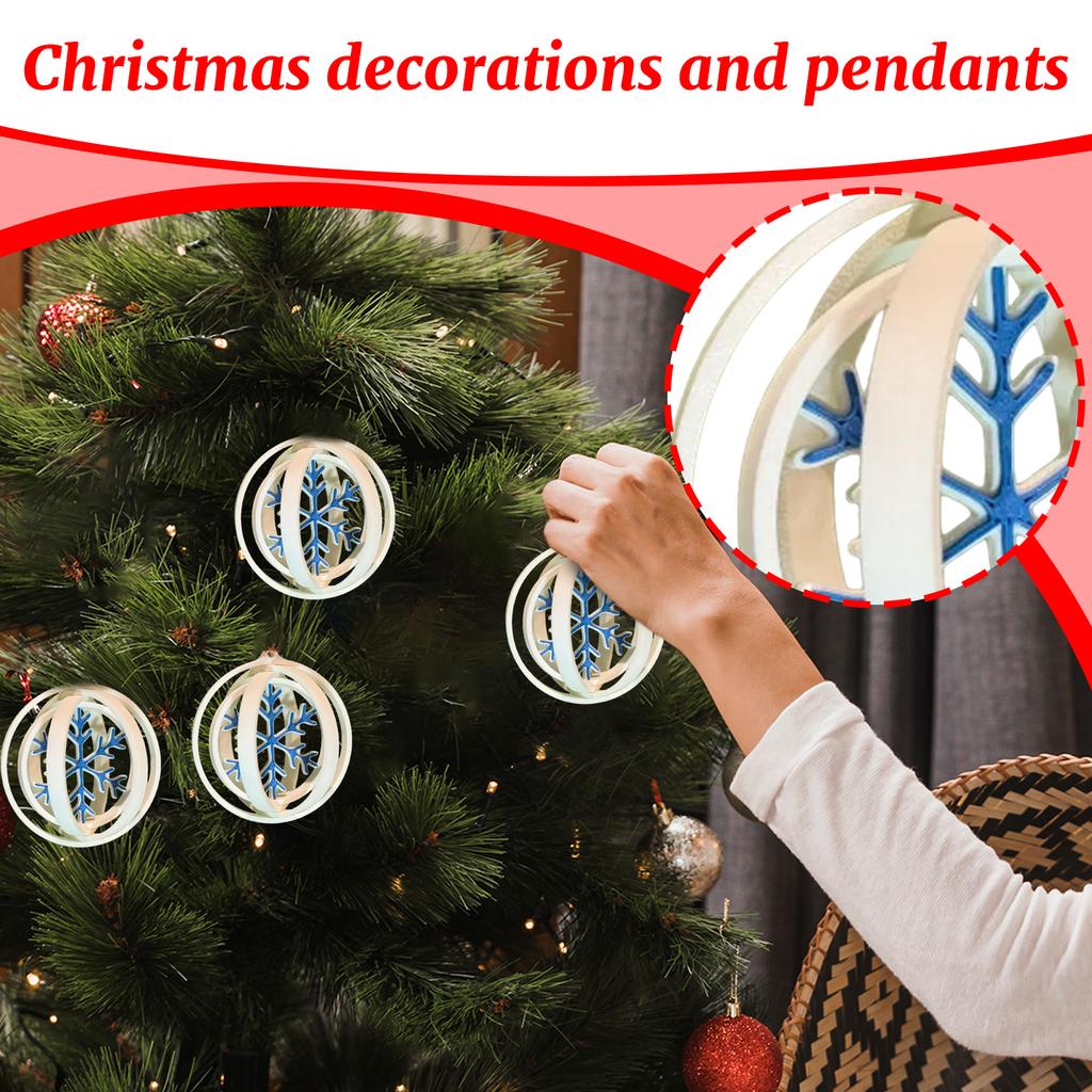 Christmas Hollow Snowflake Decorations, Christmas Tree Decorations