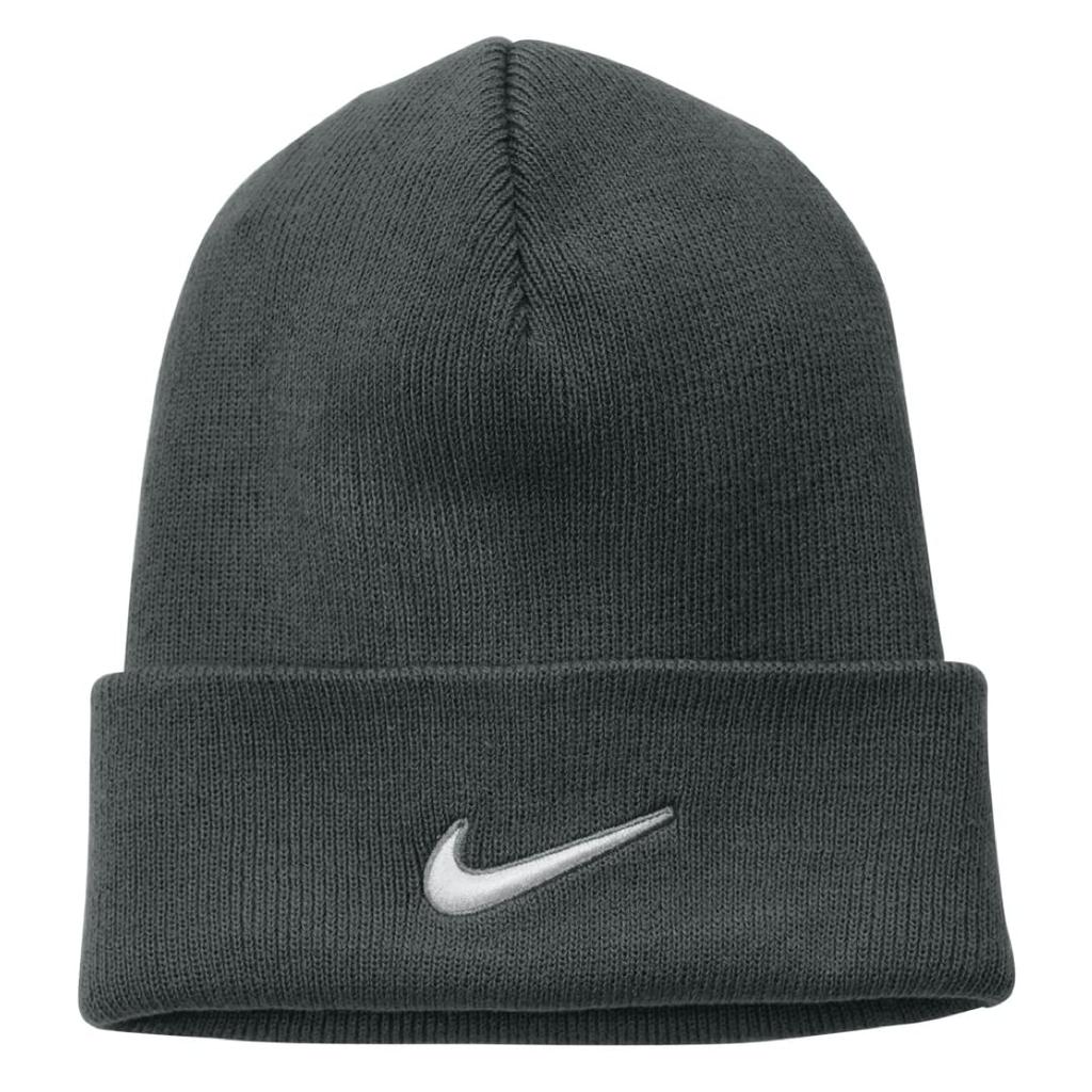 Nike Uni Beanie with One Size Fits All Foldover, Anthractite,