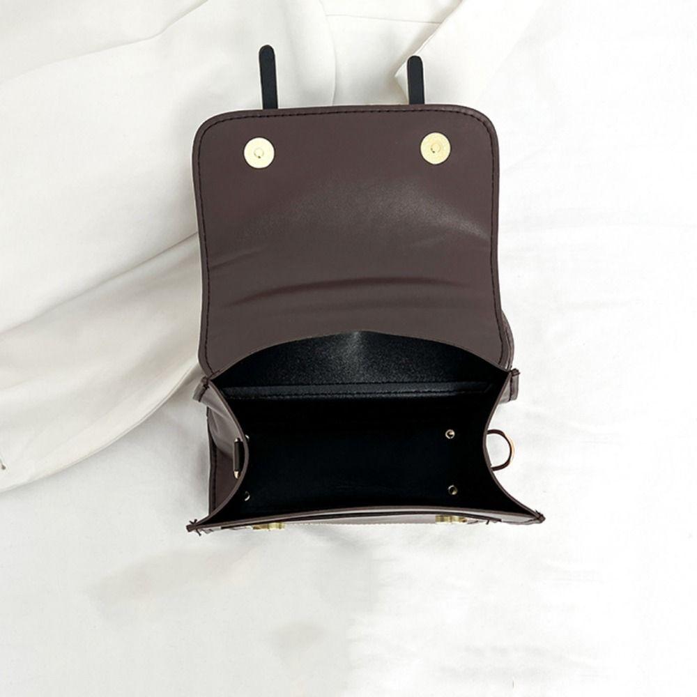 Retro dámská taška přes rameno Přenosná crossbody taška Taška na úrovni Malá čtvercová taška Dívky