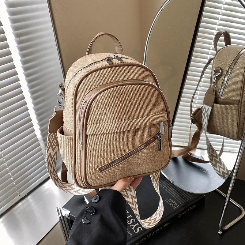 Large Capacity Backpack Women's New Fashion Portable Student Schoolbag High-end Leisure Travel Backpack