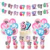 Decorațiuni Amuzant pentru Petrecerea 67 Șapte Șase, Set Decorațiuni Petrecere cu Tematică 67 Meme Include Steag, Topper pentru Tort, Toppere pentru Cupcake-uri, Balon