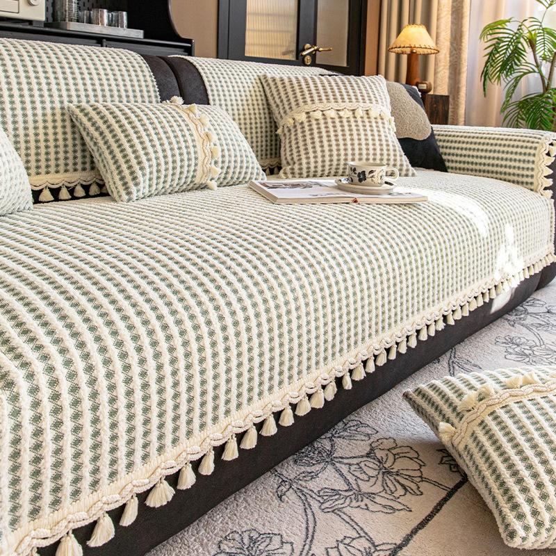 2026 New Half-edge Velvet Sofa Cushion, Universal In All Seasons, Modern Simplicity, Advanced Sense, Non-slip Sofa Cover Cloth Pad Wholesale