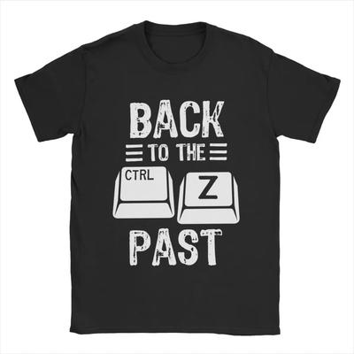 Herren Zurück in die Vergangenheit T-Shirt Reine Baumwolle Oberteile Verrücktes Kurzarm Rundhals T-Shirt Neuankömmling T-Shirt