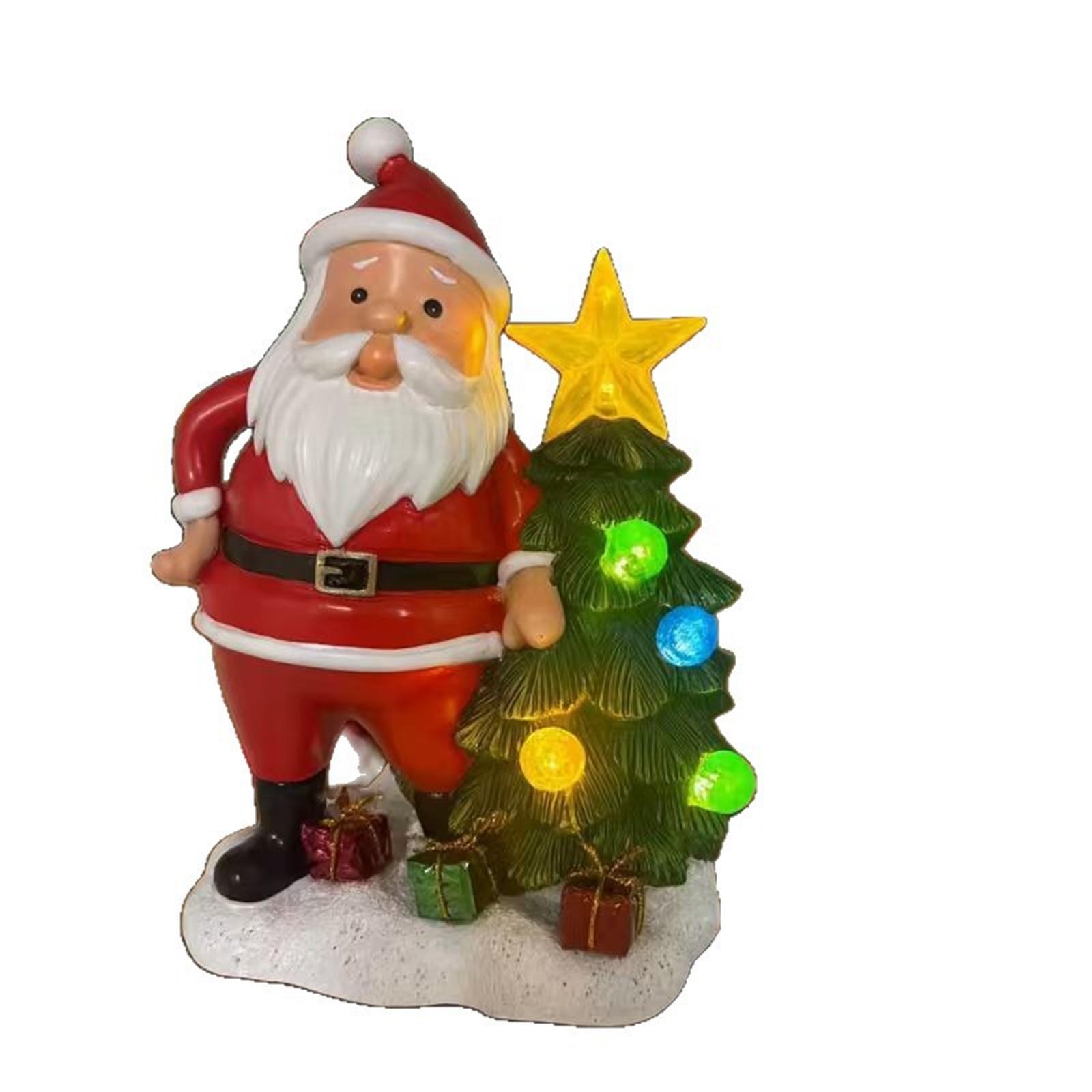 

Christmas Tree Lamp Home Resin Craftsmanship Decoration Solar Powered Christmas Tree Lamp One Size