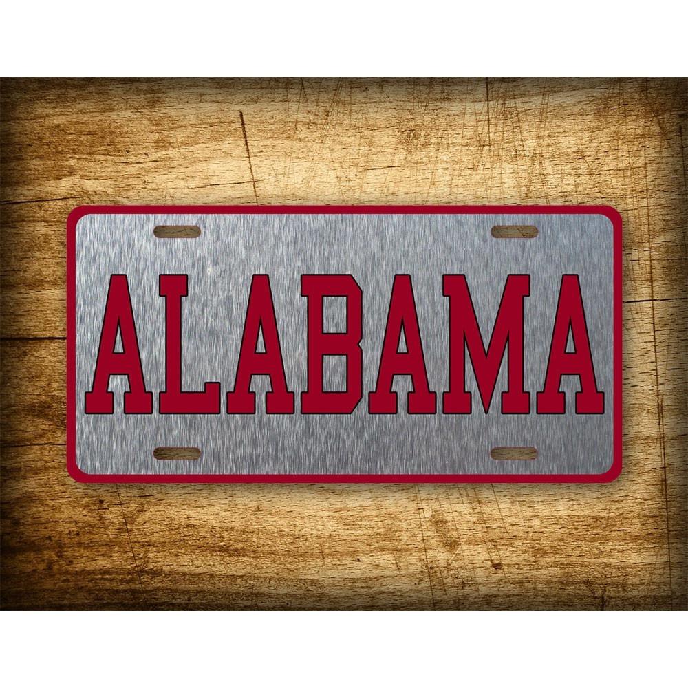 1pc Customizable Alabama Crimson Tide License Plate BAMA NCAA College Roll Tide AL State Auto Tag for Fans Decorative Only