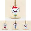 Cute Red Zombie Plush Toy Bag Pendant Keychain Adorable 13cm Stuffed Doll