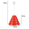 Bolton Tekli Kırmızı Mika Sarkıt Çocuk Odası Avize Antre Hol Mutfak Cafe Aydınlatma