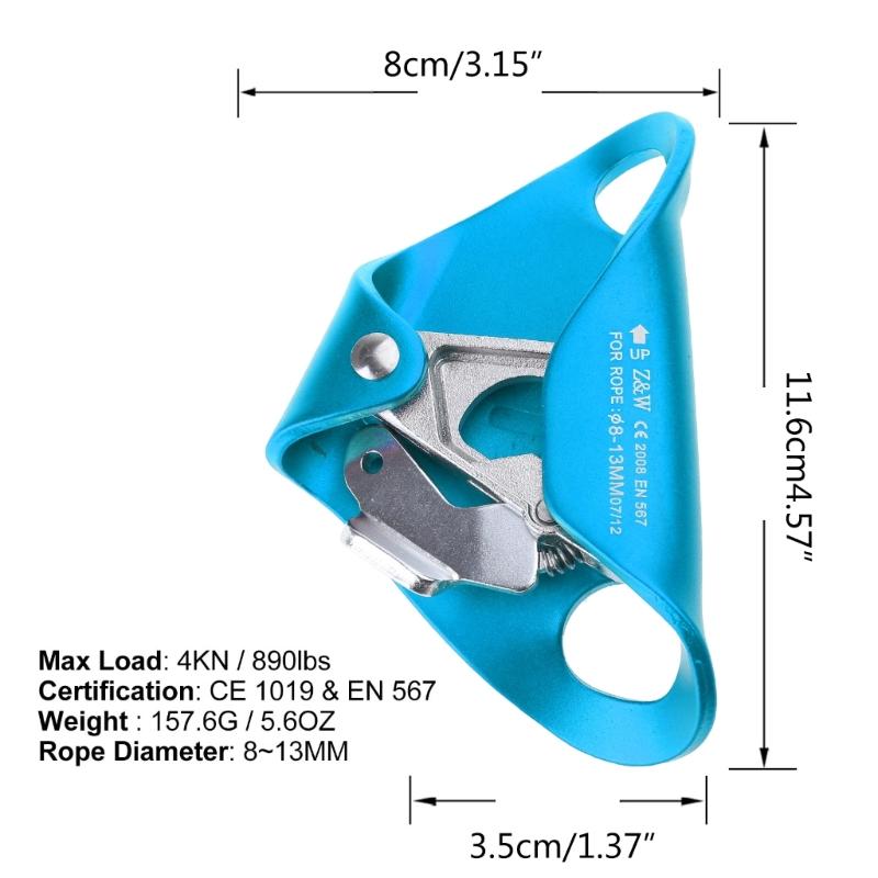 Rock Climbing Chest Ascender Abdominal Risers Rope Clamp Climbing Gear Durable