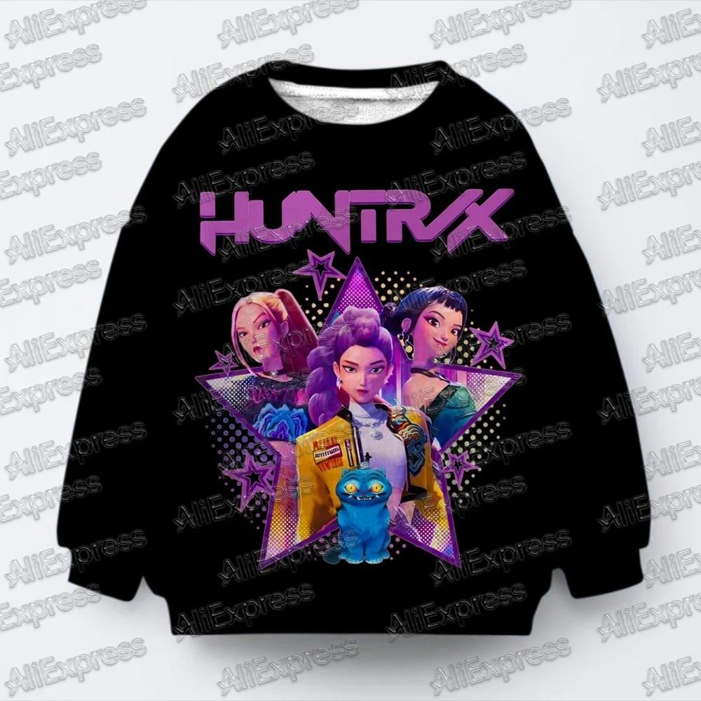 

Kpop Demon Hunters Huntrix 2026 Sweatshirt For Children Autumn Winter Long Sleeve Pullover Casual Oversiezed Kids/Adult Tops 160