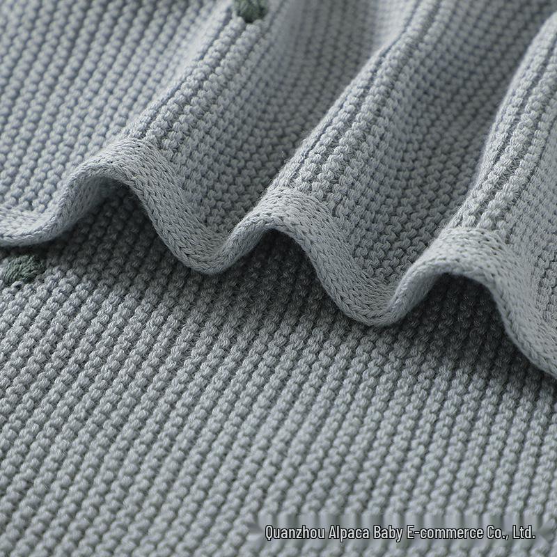 Hot-Selling Cotton Crochet Baby Swaddle & Stroller Blanket for Spring/Summer