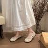 French Retro Flat Bottom Shallow Mouth Single Shoes Women's 2025 New Autumn Bow Versatile Skirt Mary Jane Shoes