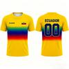Maillots de l'équipe de football équatorienne, tailles enfants et adultes, vêtements de sport familiaux, imprimé bleu et blanc, tenues d'entraînement pour les passionnés de sport.