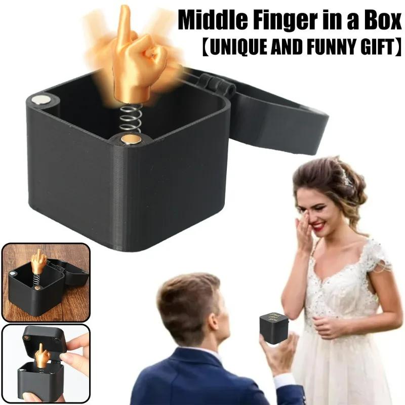 5/1x 3D Pop Up Middle Finger Gifts Boxes Middle Finger in A Box Fun Finger Surprise Gifts Christmas Party Decoration Fun Toys