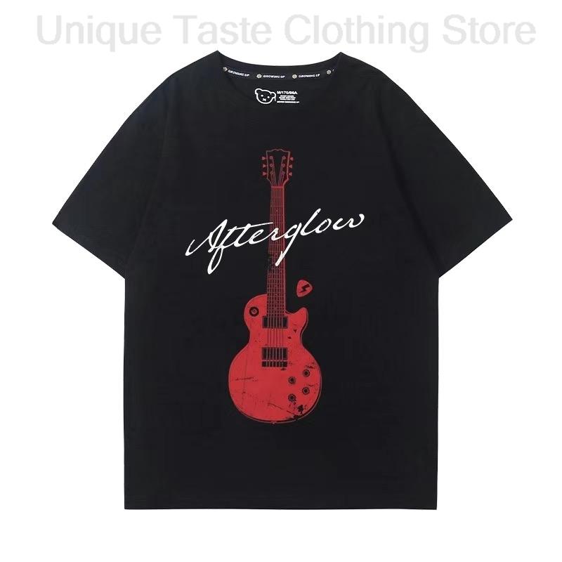 

Anime BanG Dream Afterglow Tshirt Harajuku Fashion Guitar Print T Shirt Unisex Women Trend Summer Cotton Short Sleeve Tee Tops 4XL