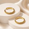 Trendy Stainless Steel Large Hoop Earrings: Exquisite, Personalized, Light Luxury High-End Ear Hoops