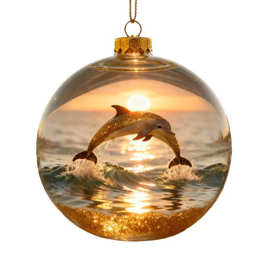 Nature's Birds Crystal Bird Christmas Ball Glass Ornament Clear Plastic Ornament Xmas Tree Memorial