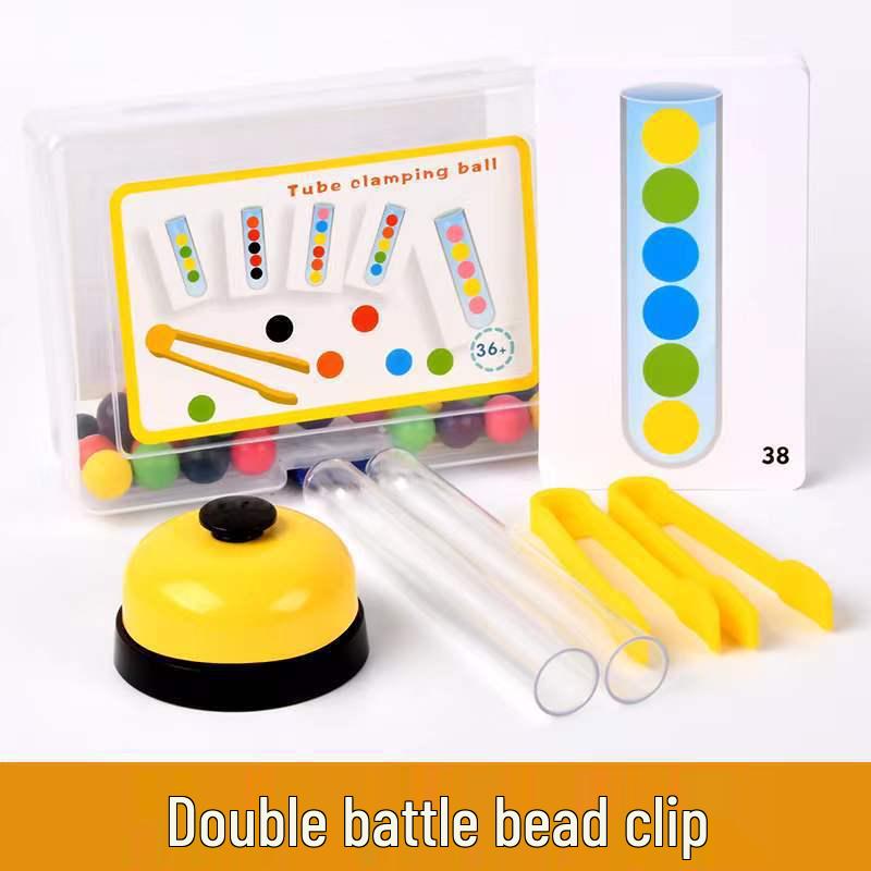 

Montessori Educational Toy: Color Beads & Clip Set for Hand-Eye Coordination and Color Recognition