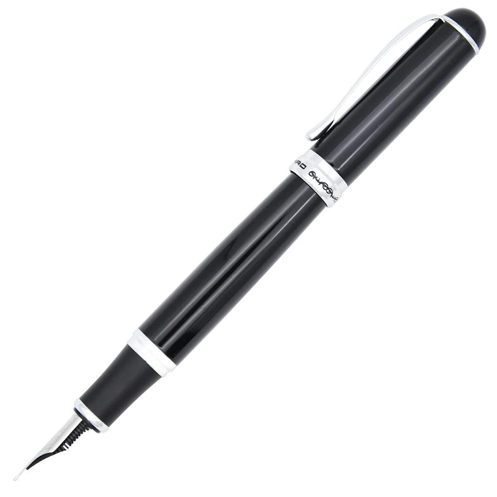 Jinhao 750 Black Bright Advanced Executive Fountain Pen with Gullor Silver