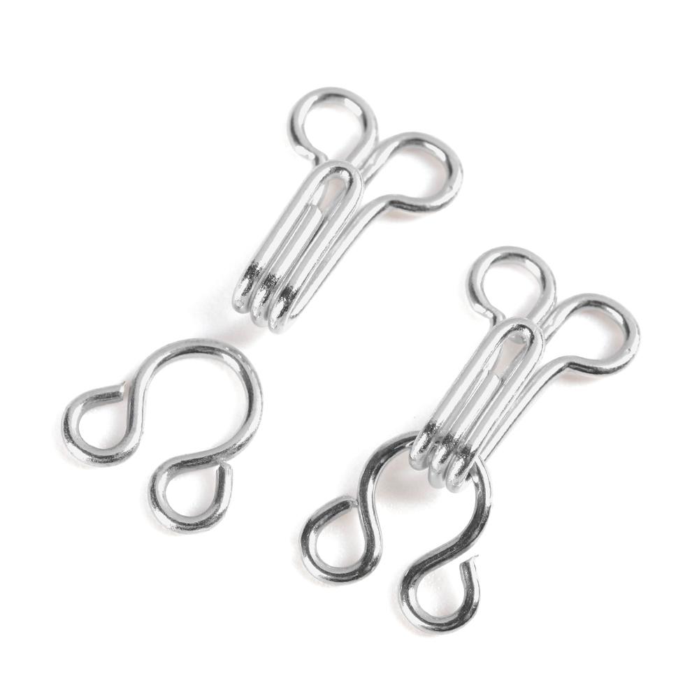 100pcs Invisible Bra Underwear Sewing Hook Eye Metal Buckle Button Collar Clothing Sweater Buckle Accessories Bra Hooks Eyes