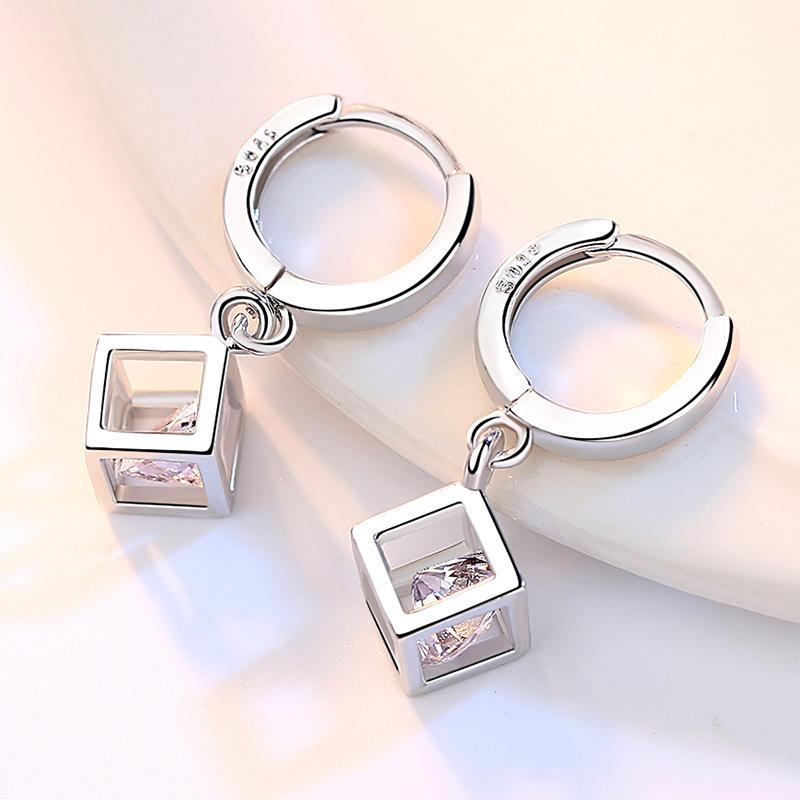 

New 925 Sterling Silver Earrings 5A Zircon High Quality for Women Luxury Wedding Engagement Jewelry Stud Earrings Party Gifts