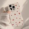ins wind girl polka dot small cherry suitable for Apple 16/17Promax mobile phone case IP15 jelly 14 large hole soft