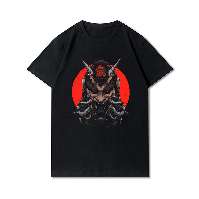 Tricouri 100% bumbac de vară pentru bărbați Vintage Samurai Retro Japanese Gaming 2077 Art Gam Printed Casual Top Tricouri