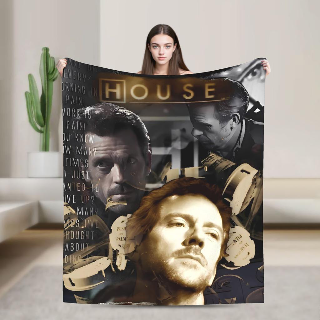 Dr Gregory House Blanket Decorative Flannel Throw Blanket For Couch Chair Super Warm Ized Quality Bedspread