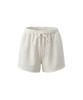 VIKINI VENDER Lia Front Tie Ribbon Cardigan & Wide Shorts Cover-Up Set 2Pcs - Ivory
