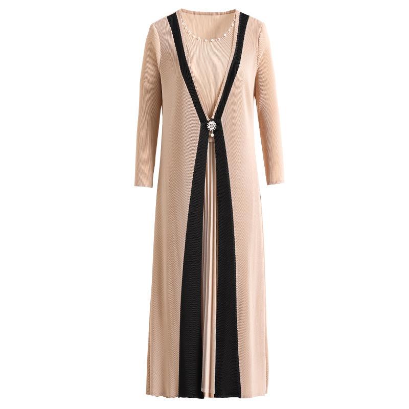 Plus Size Temperament High-end Dresses Women Spring Summer Loose Pleated A-Line Dress for Women