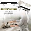 Vertical Bathroom Faucet Storage Rack Countertop No-Drilling Sink Counter Storage Rack Above Sink Wall-Mounted